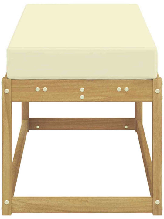 Bancă De Exterior Din Lemn Cu Perne 115x43x45cm