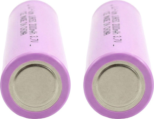 Avizar Пакет 2 3.7v 2000mah Компактни Електронни Презареждаеми Литиеви Батерии Розови