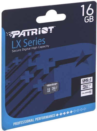 Patriot Lx Serie microSDHC 16GB U1 UHS-I 10MB/s