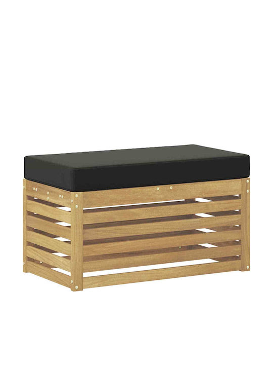Bancă De Exterior Din Lemn Cu Perne 80x43x45cm