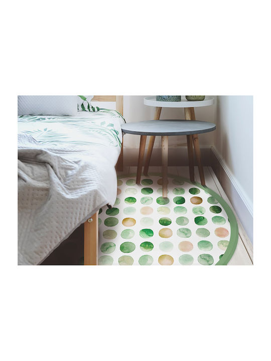 Tulup Covoraș De Baie Rotund Verde Ø110cm