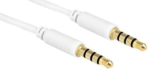 DeLock Καλώδιο Ήχου TRRS 3.5mm male - 3.5mm male Λευκό 5m με Επίχρυσους Ακροδέκτες 83443
