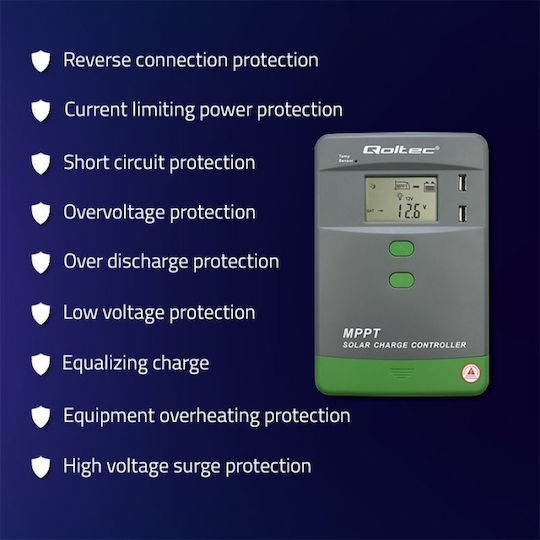 Qoltec Qoltec Solarladeregler MPPT 12V 40A
