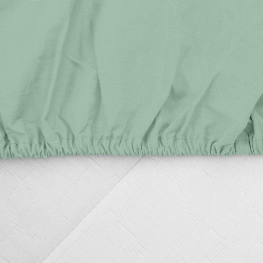Heinner Cearceaf de Pat Super Dublu 160x200 cm cu Elastic Verde