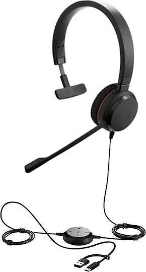 Jabra Evolve 20 Mono On Ear Multimedia Ακουστικά με μικρόφωνο και σύνδεση USB-A / USB-C