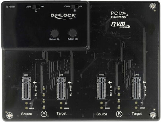 Delock Docking Station 4 X M.2 Nvme Pcie Ssd Cloning Function Delock 64124