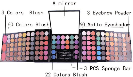 Miss Rose Blockbuster 3D Make-up Palette 148 Farben
