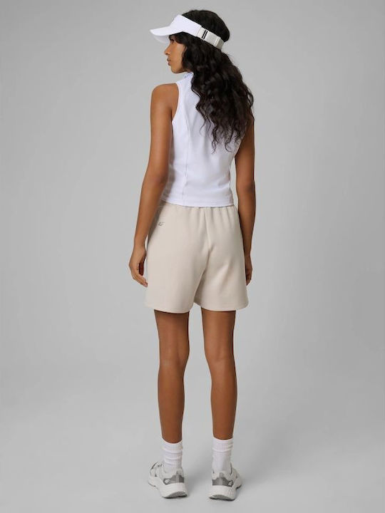 Damen Hohe Taille Shorts Beige