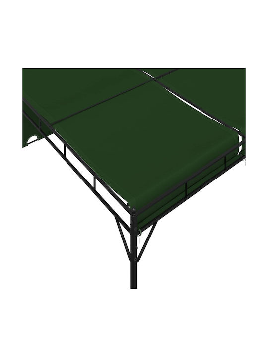 vidaXL Garden Gazebo with LEDs Green 4x3m