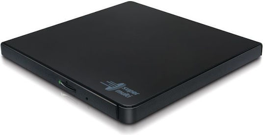 Hitachi-LG Data Storage Външен Оптично устройство Запис/Четене DVD/CD за Настолен Компютър Черен