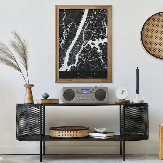 JVC Soundsystem 2 RD-E861B-DAB 10W mit CD Player und Bluetooth Gray