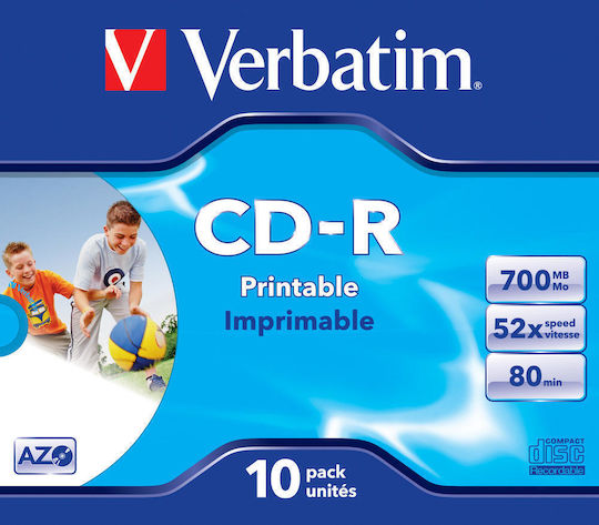 Verbatim Εγγράψιμο CD-R 52x 700MB 1τμχ