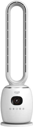 Adler Ventilator Fără Palete 60W cu Telecomandă Alb
