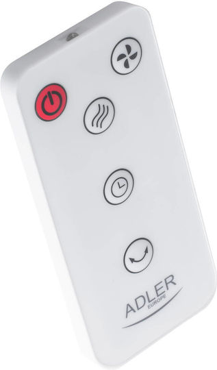 Adler Ventilator Fără Palete 60W cu Telecomandă Alb