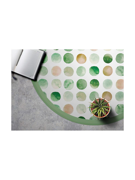 Tulup Tulup Wohnzimmer Teppich Rund Grüne 70cm