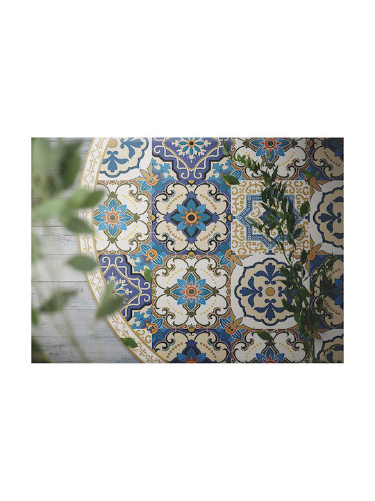 Tulup Χαλί Στρογγυλό Μπλε Φ150cm