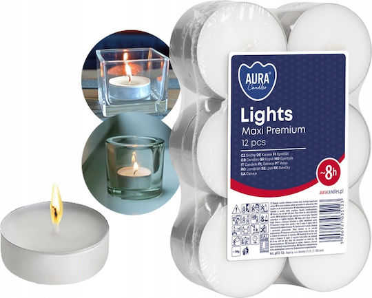 Aura Glass Teelichter Mit Aromatisch 12Stücke Aura Glass Teelichter Mit Aromatisch 12Stücke