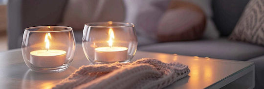 Aura Glass Aromatic Tealights In White Colour 100 Pieces