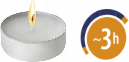 Aura Glass Ρεσώ σε Λευκό Xρώμα (έως 3 Ώρες Καύσης) 100τμχ