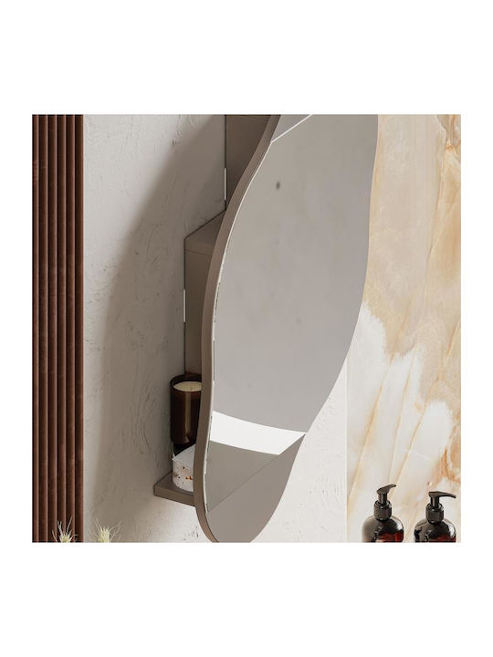 Shally Dogan Bathroom Mirror with Shelf 60x13cm Brown
