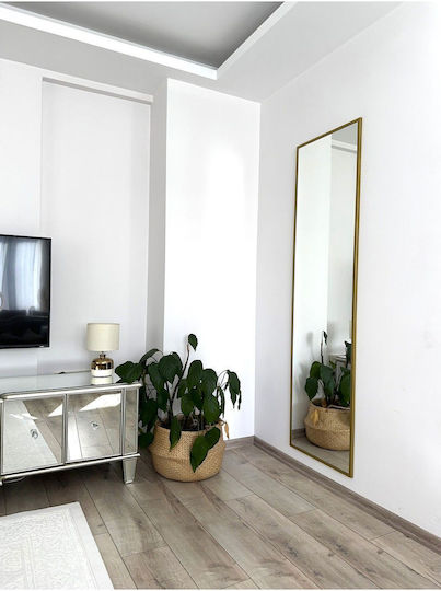 SteweHome Boden- oder Standspiegel mit Gold Metallischem Rahmen 180x50cm