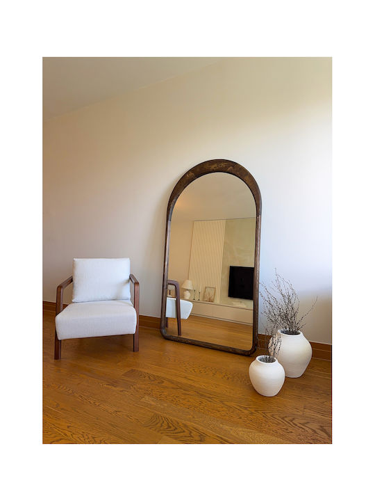 SteweHome Oval Mirror with Wooden Frame 180x100cm