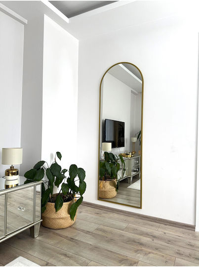 SteweHome SteweHome Boden- oder Standspiegel mit Goldmetallischem Rahmen 180x60cm