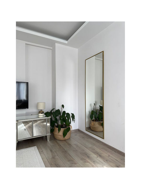 SteweHome Boden- oder Standspiegel mit Goldmetallischem Rahmen 180x80cm