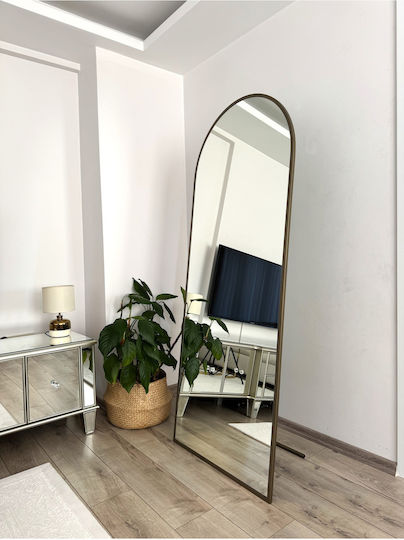 SteweHome Καθρέπτης Οβάλ με Μεταλλικό Πλαίσιο 180x60cm
