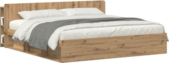 vidaXL Κεφαλάρι Κρεβατιού Ξύλινο Καφέ 193.5x80cm
