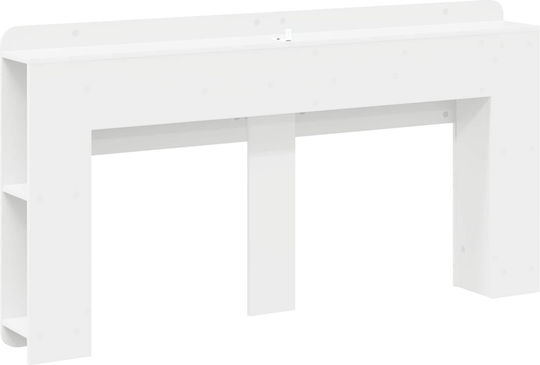 vidaXL Kopfstütze für Betten Hölzernes Weiß 182,5x80cm