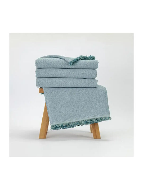 Borea Aura Armchair Throw 180x180cm Petrol Blue