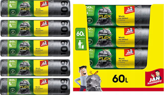 Jan Niezbędny Trash Bags Capacity 60lt 5x10pcs Black