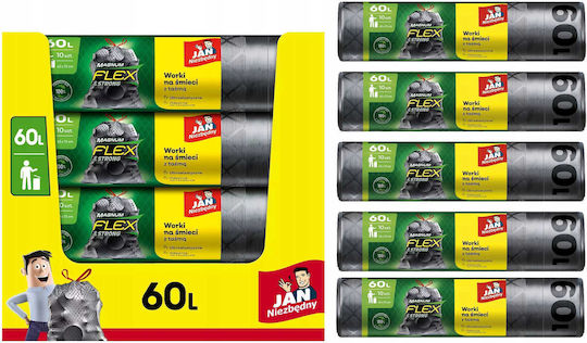 Jan Niezbędny Trash Bags Capacity 60lt 5x10pcs Black