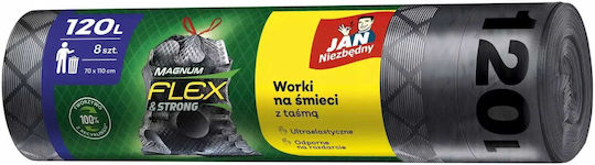 Jan Niezbędny Biologisch Abbaubare Müllsäcke mit 120l Fassungsvermögen 3x8 Stück Grau