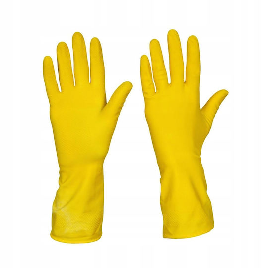 Γάντια Καθαριότητας Latex Medium Κίτρινα 12 Ζεύγη