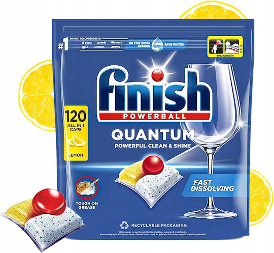 Finish Quantum All-in-1 120 Капсули за Съдомиялна Екологични