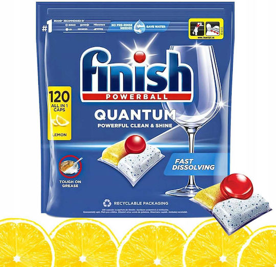 Finish Quantum All-in-1 120 Капсули за Съдомиялна Екологични