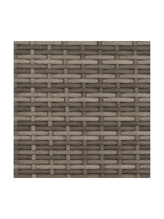 Gartenhocker Würfel Außengebiet Rattan mit Kissen Graues 80x38x45cm