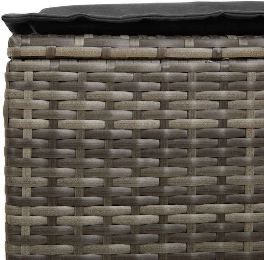 Σκαμπό Rattan Γκρι 2τμχ 38x38x45cm Σκαμπό Rattan Γκρι 2τμχ 38x38x45cm