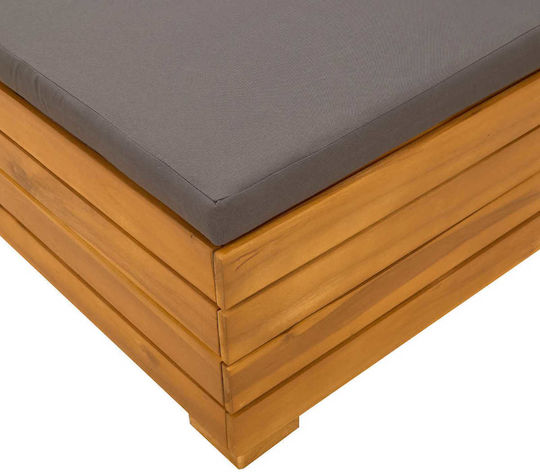 Ξύλινο Σκαμπό Καφέ 60x60x30cm Ξύλινο Σκαμπό Καφέ 60x60x30cm