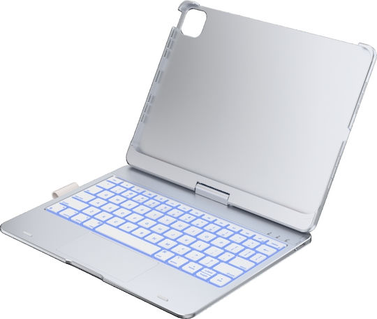 Supero Tablet Hülle Typecase Flexbook Touch Tastatur Ipad Air 11" M2 2024 M3 2025 M4 2026 Hell Rosa