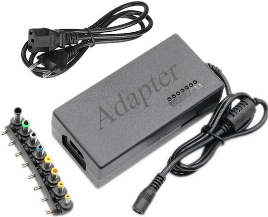 Mercaton Universal Laptop Charger 8 Connector Tips 12-24v 96w Black