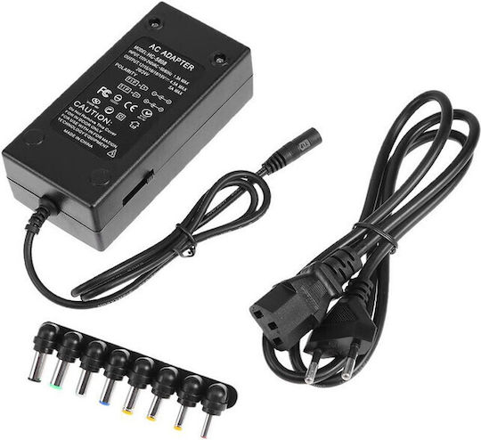 Mercaton Universal Laptop Charger 8 Connector Tips 12-24v 96w Black