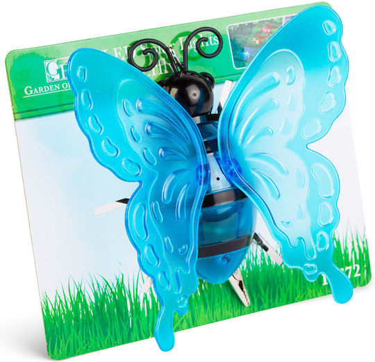 Solarleuchte Blume Blau mit Fotowiderstand IP44