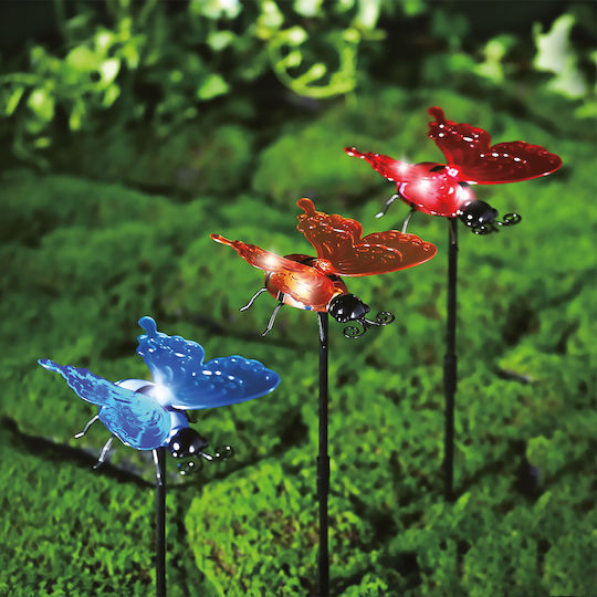 Solarleuchte Blume Blau mit Fotowiderstand IP44