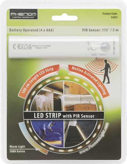 Lampa Solară 2.4W 180lm Alb Cald 3000K cu Senzor de Mișcare