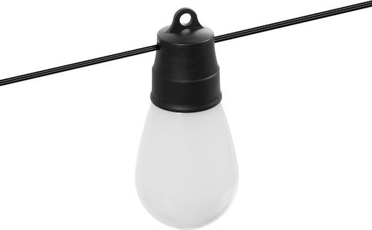 Set 30 Lămpi Solare Suspendate Ghirlandă 1.3W RGBW Bluetooth cu Fotocelulă și Telecomandă IP65