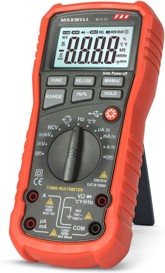 Digital Auto-range Multimeter 1000v 10a Usb Pc Ncv Frequency Temperature Capacitance