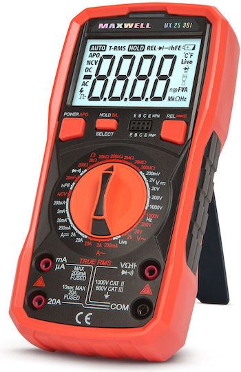 Digitales Multimeter True RMS 1000V 20A Kapazitätsmesser NCV Diodentest Transistor Durchgang